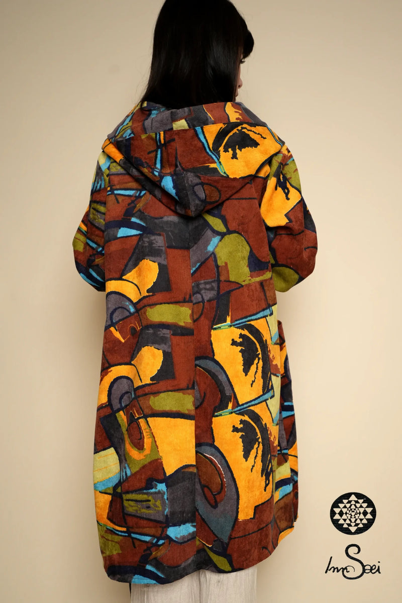 Multicolored HighEnd Fabric V Cardigan