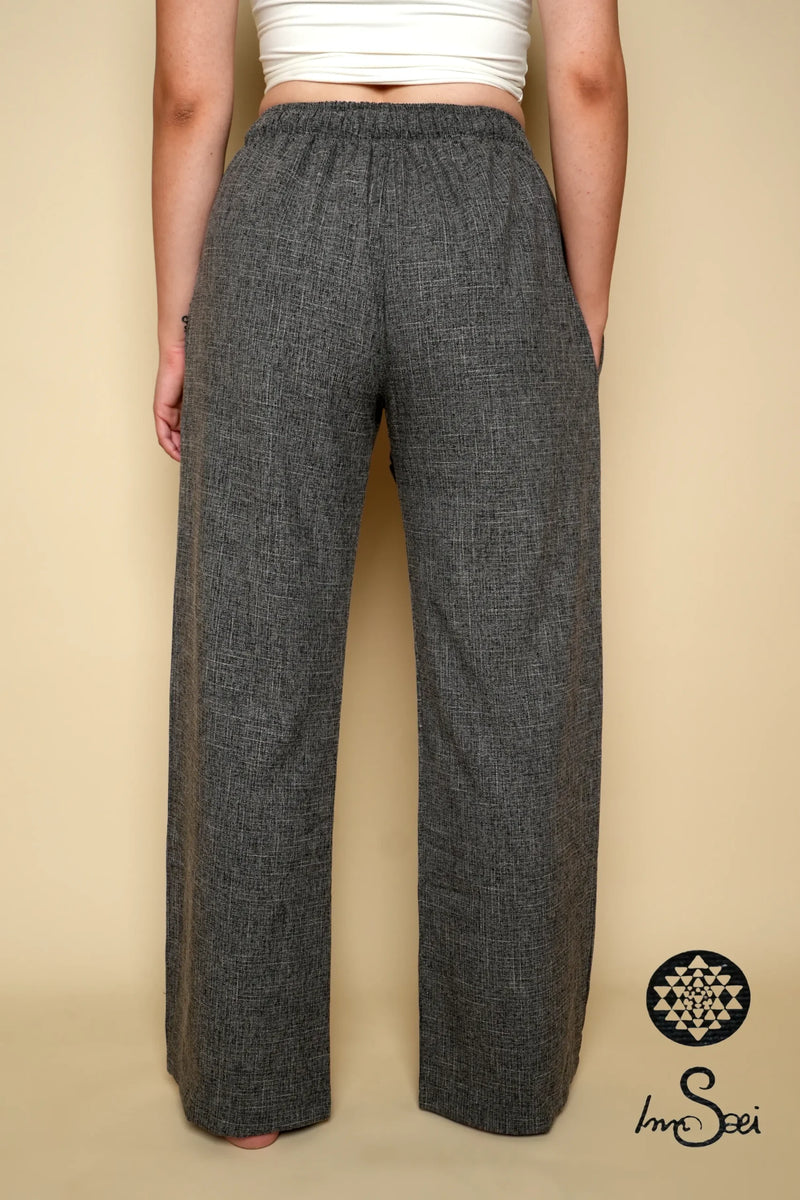 Grey Linen M.wns Pants
