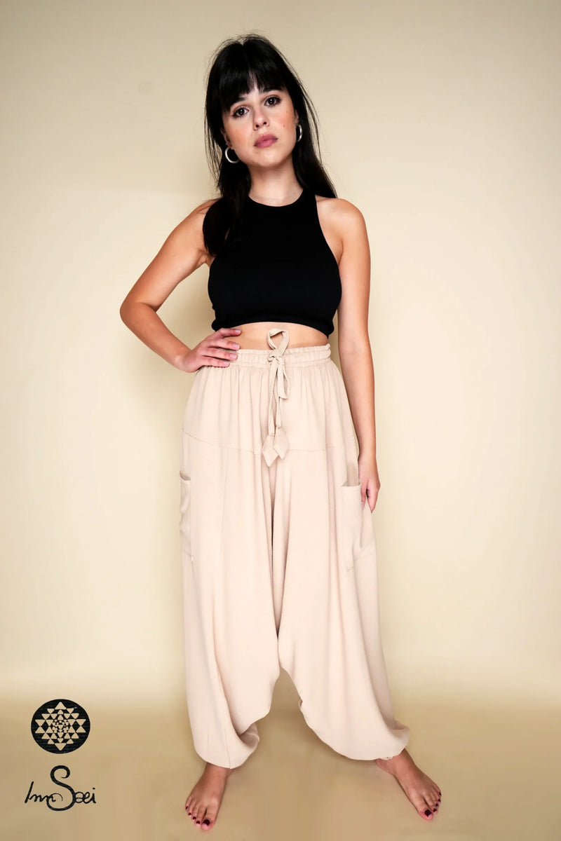 Celestial Beige Harem Pants