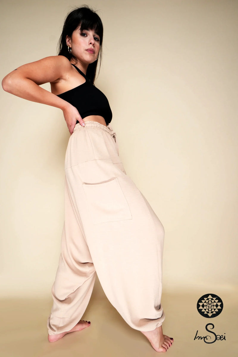 Celestial Beige Harem Pants