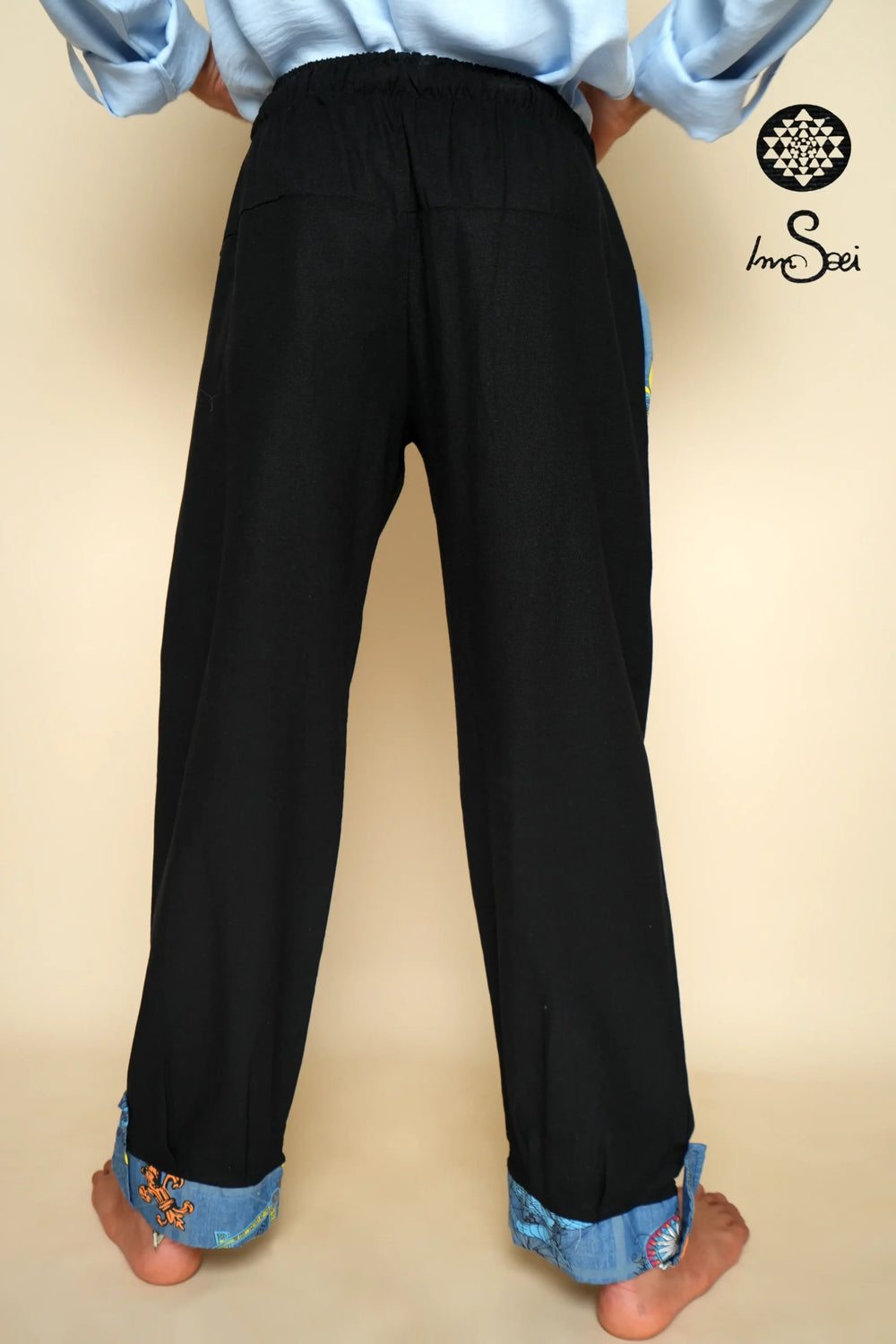 Pants Linen Thai Design-Exotic Patched