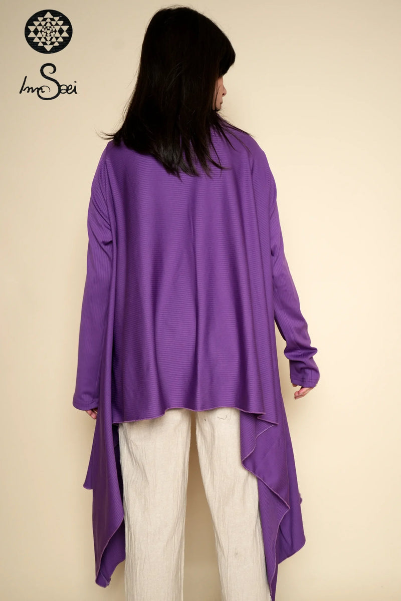 Long Purple Cardigan