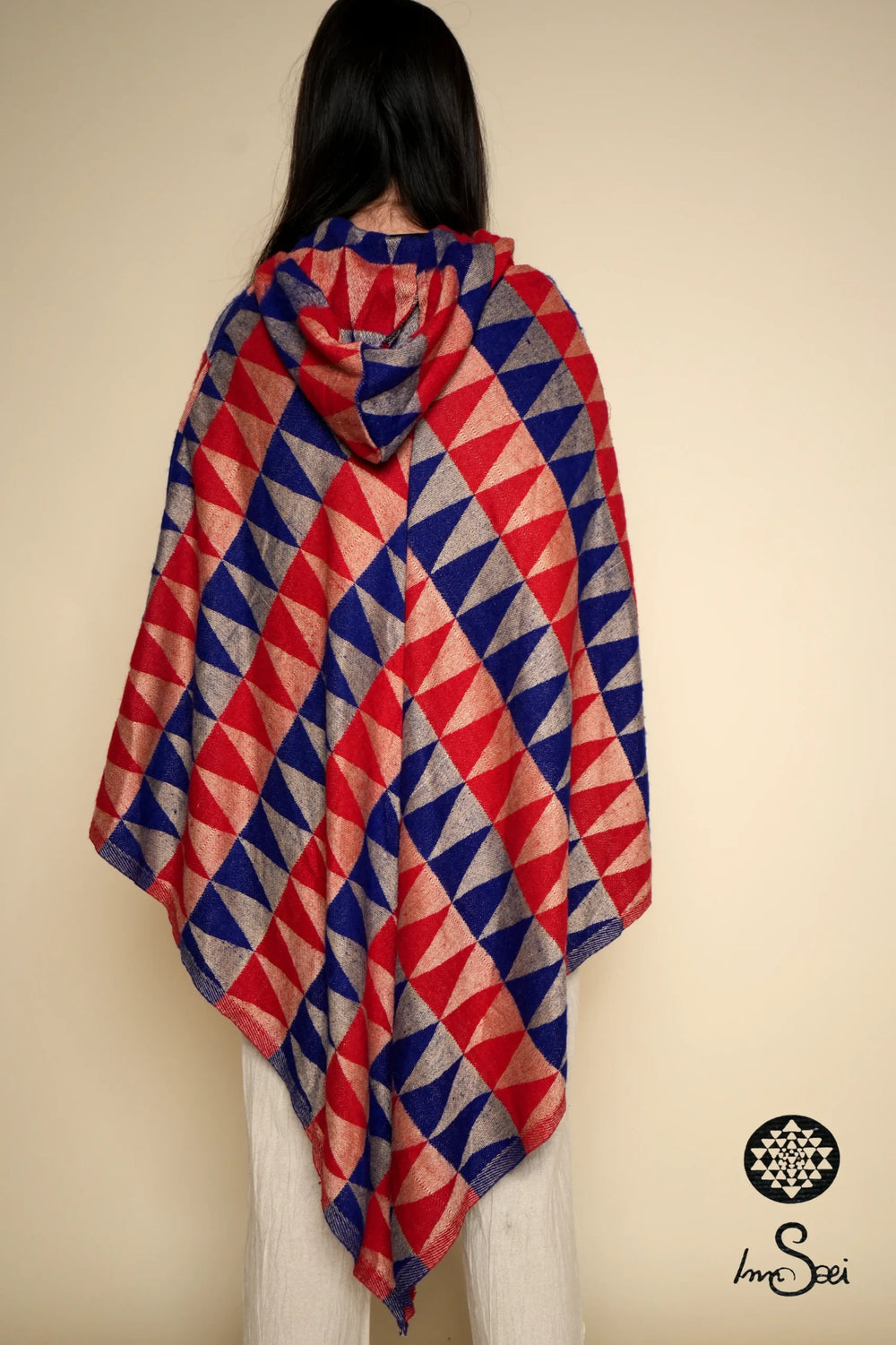 Multicolored Wool Poncho