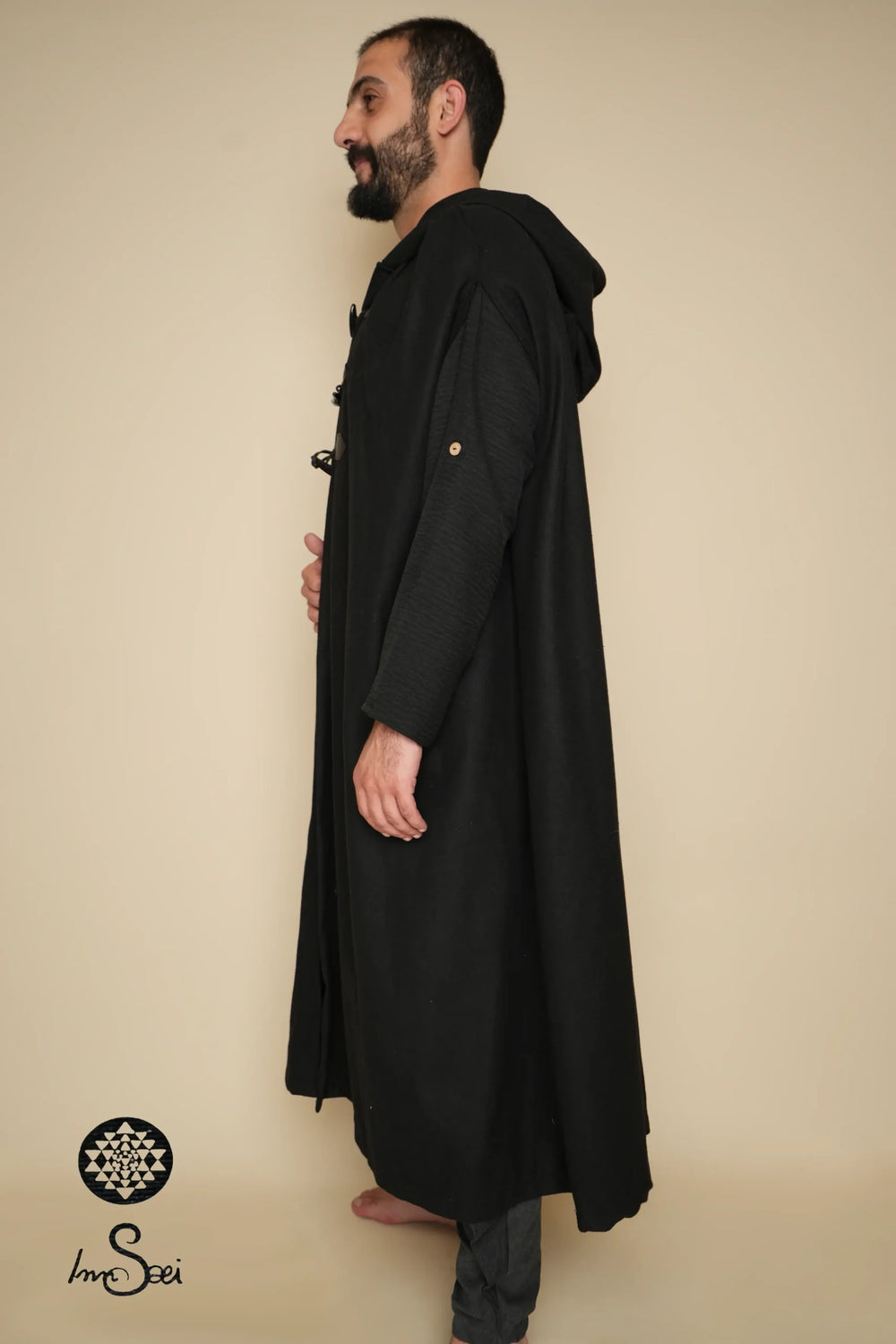 Buttoned Black Gogh Cloak
