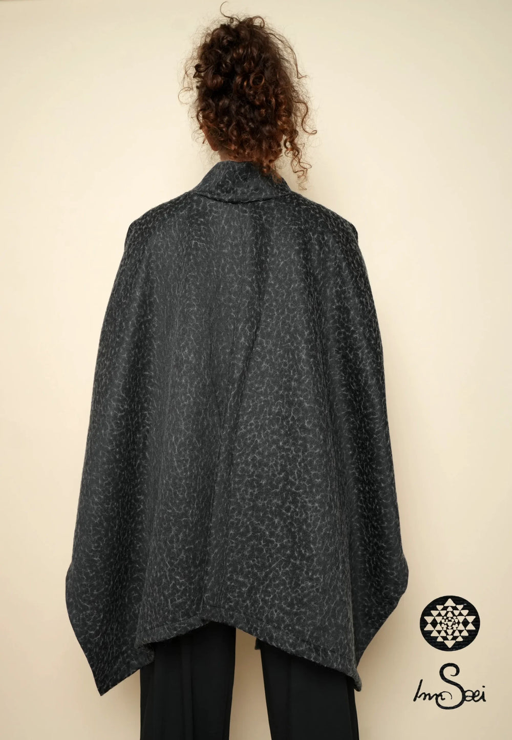 High Neck Poncho Velvet