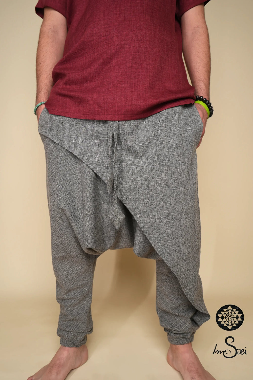 Single ply Linen Harem Pants