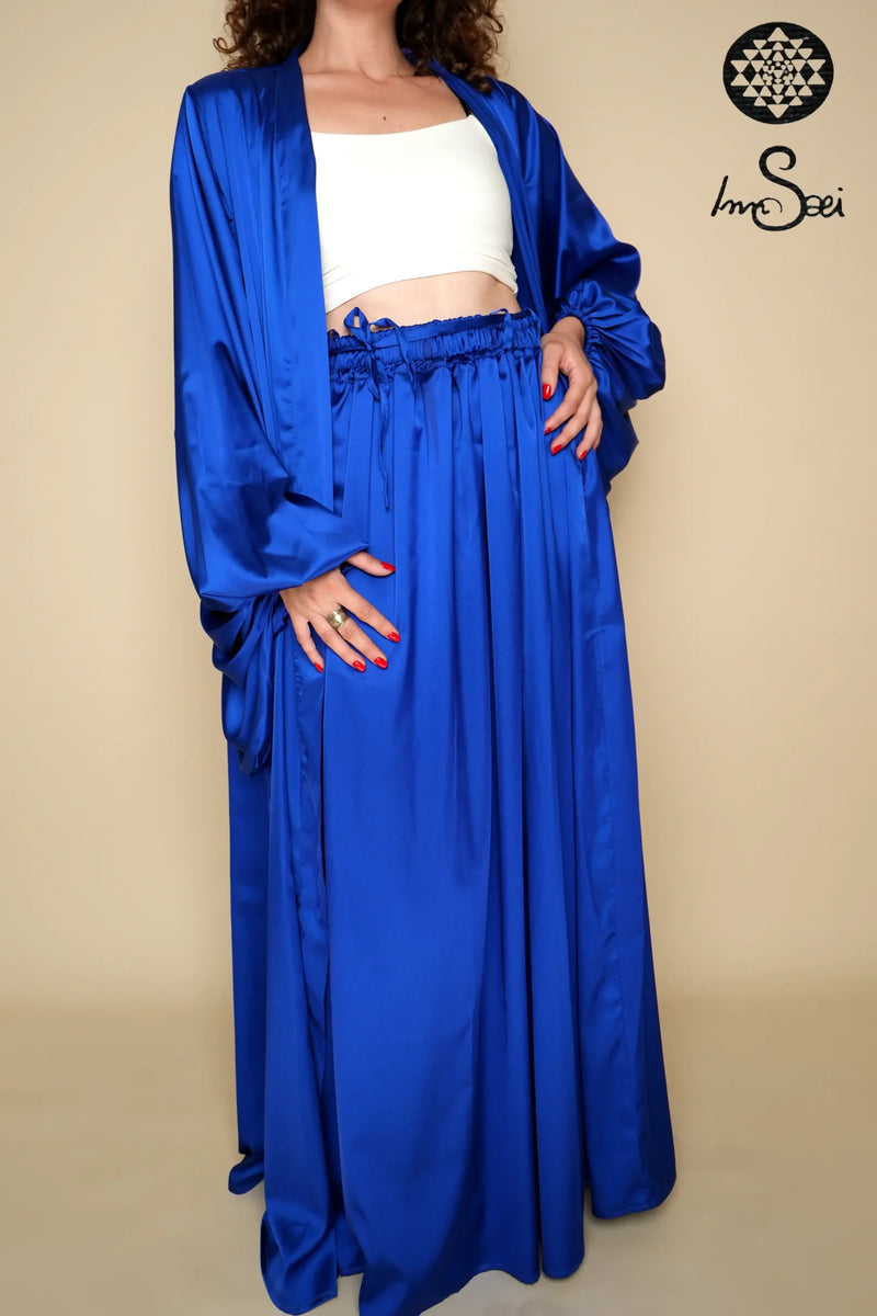 Royal Blue Satin Set