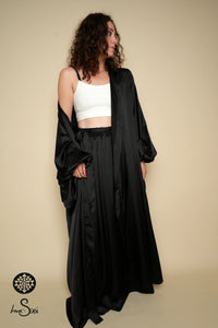 Black Satin Set