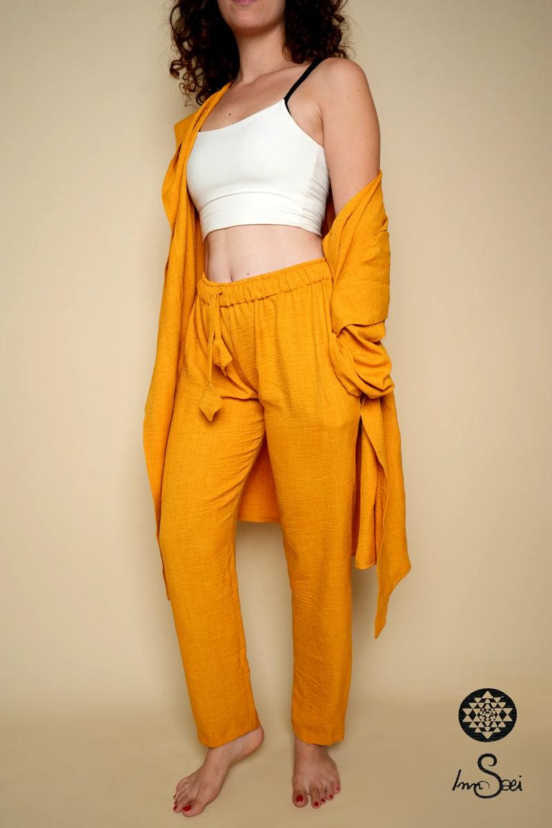 Mustard Linen Pants