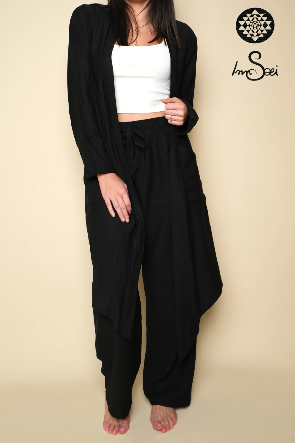 Black Linen  V. Cardigan