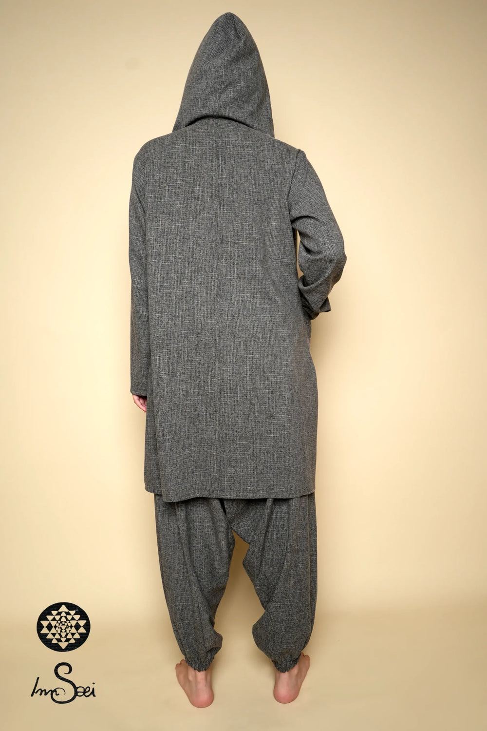 Grey Linen M.wns V. Cardigan