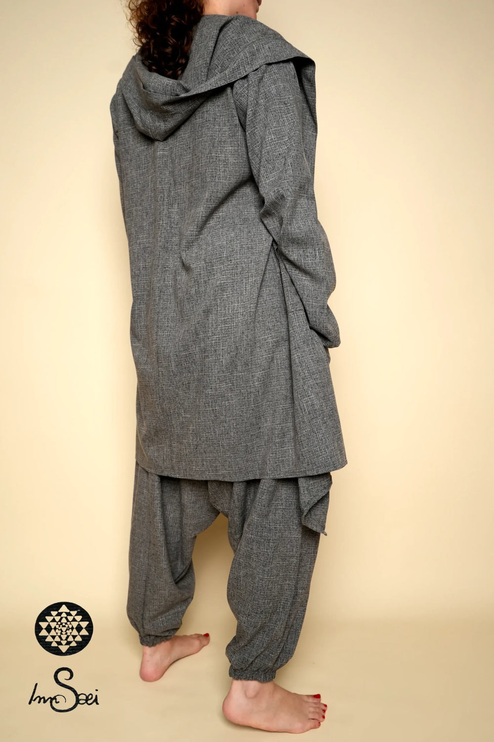 Grey Linen M.wns V. Cardigan