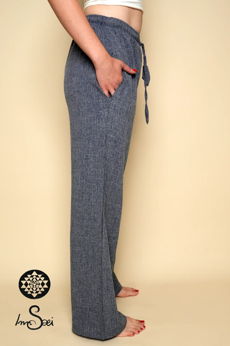 Linen M.wns Blue Pants