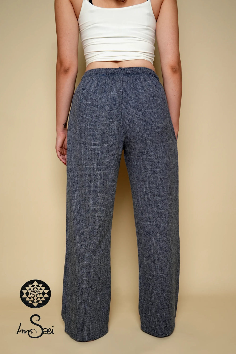 Linen M.wns Blue Pants