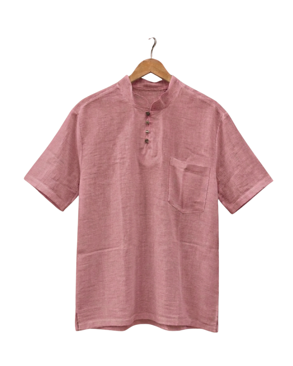 Buttoned short sleeve T-shirt