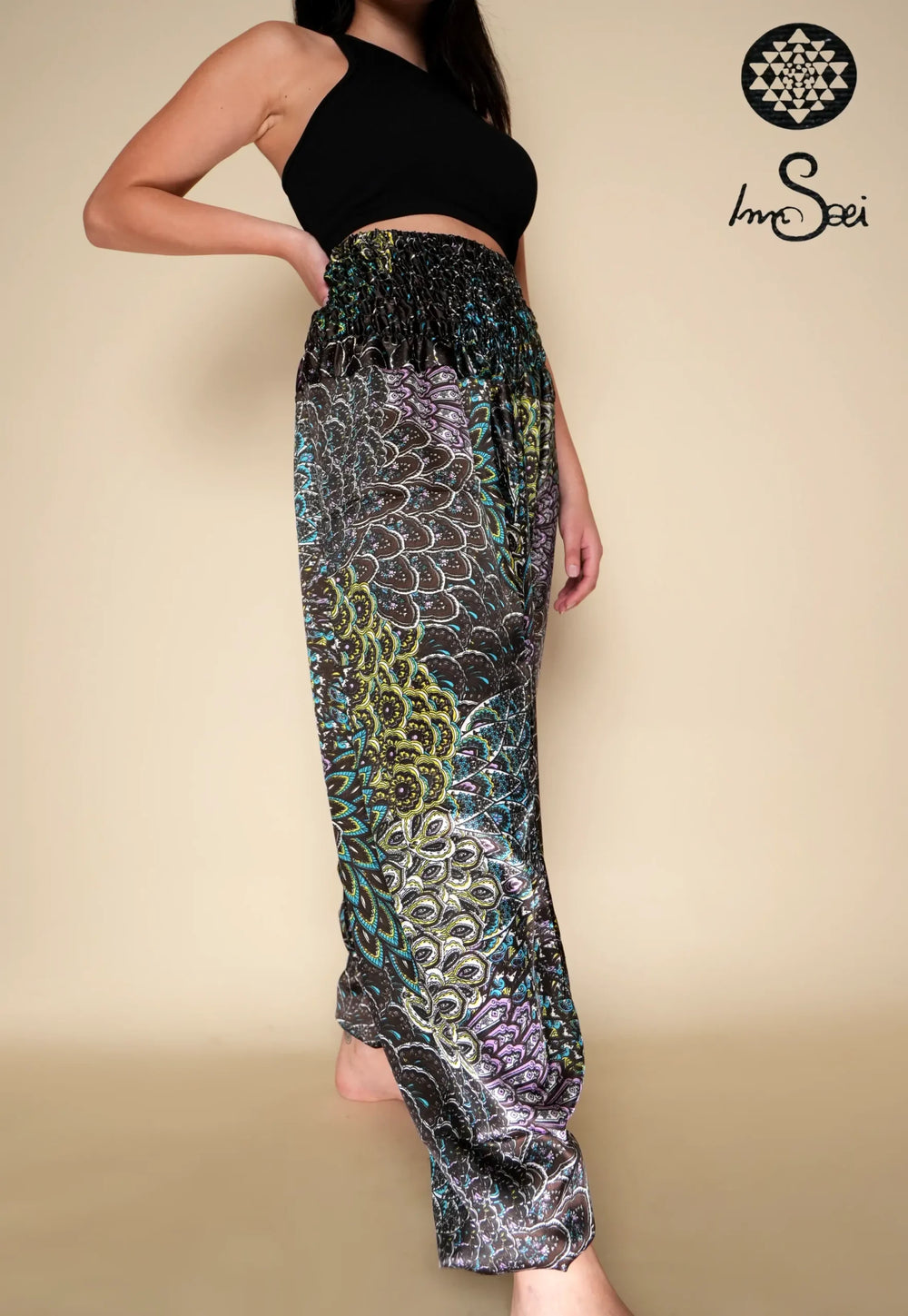 Serene Silk Printed Harem Pants