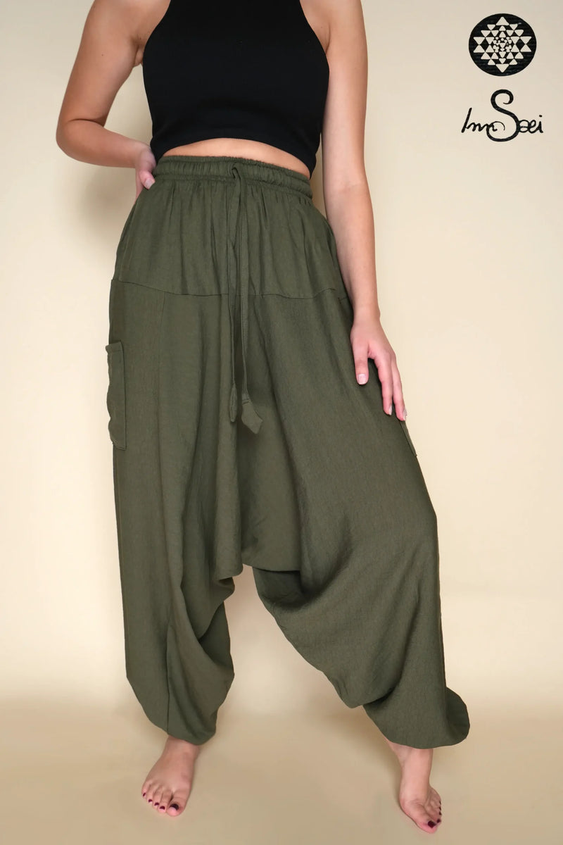 Peaceful Olive Harem Pants