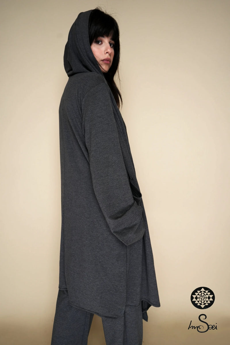 Vortex Grey Cotton Cardigan