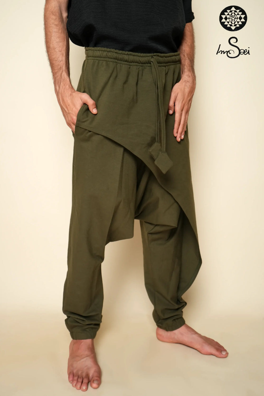 Harem Pants Single Ply Cotton Olive